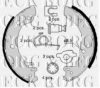 BORG & BECK BBS6221 Brake Shoe Set